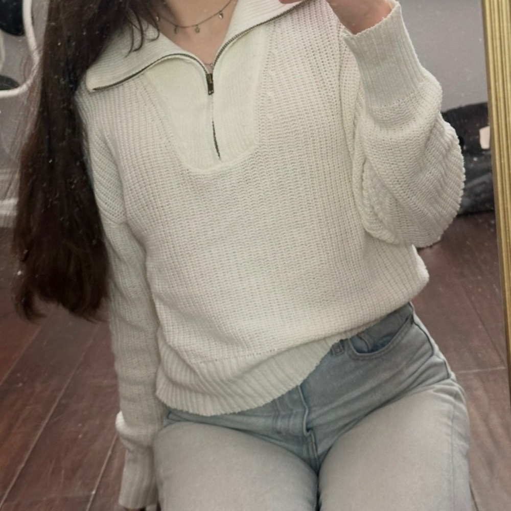 Cable Knit RSQ Quarter-Zip Sweater!!